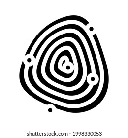 fingerprinting client kyc glyph icon vector. fingerprinting client kyc sign. isolated contour symbol black illustration