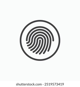 Fingerprintlinesimple icon in line style.