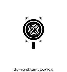 Fingerprints black icon concept. Fingerprints flat  vector symbol, sign, illustration.