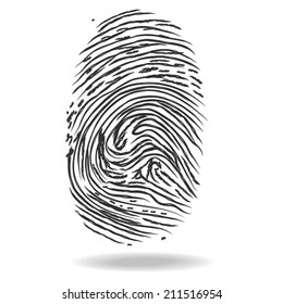 Fingerprints. Crime and security concept