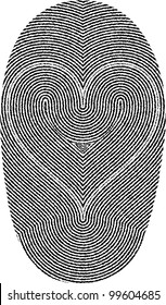 fingerprints in heart shape