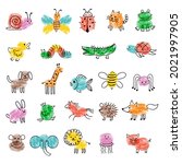 Fingerprints for kids. Game preschool education art with funny insects drawing paintings steps recent vector finger art templates collection