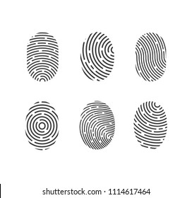 Fingerprints scan vector set