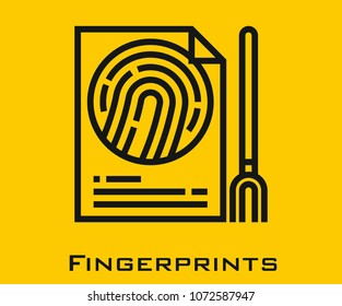 Fingerprints vector icon