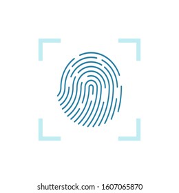 Fingerprints,Cyber security concept. Digital security authentication concept. Biometric authorization. Identification