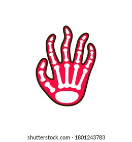 Fingers arthritis line color icon. Inflammation joint. Sign for web page, mobile app, button, logo. Editable stroke