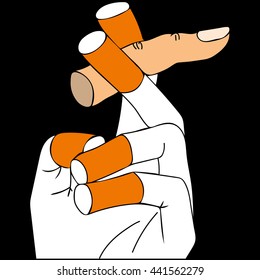 fingers and cigarettes