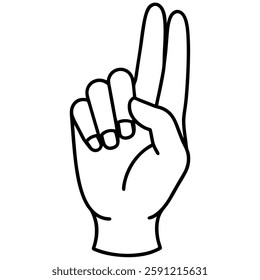 fingers crossed hand gesture isolated white background