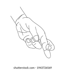 Fingers Crossed Sketch Doodle Isolated On Stock Vector (Royalty Free ...