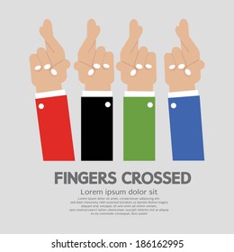 Fingers Crossed Vector Illustration