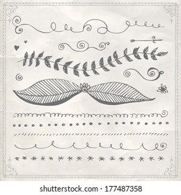 fingers drawn vector line frame series and design part line vegetation nails crowd cooperation black abstraction border heap single leaf drawn mark square heart set messy turn science flag reception p