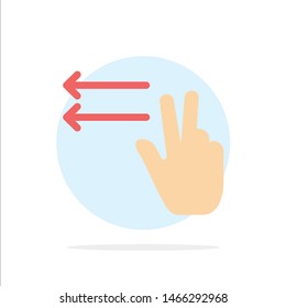 Fingers, Gesture, Lefts Abstract Circle Background Flat color Icon. Vector Icon Template background