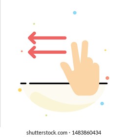 Fingers, Gesture, Lefts Abstract Flat Color Icon Template