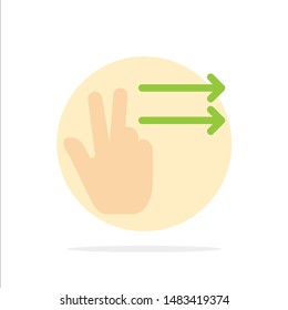 Fingers, Gesture, Right Abstract Circle Background Flat color Icon
