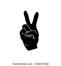 Fingers Hand Signals Mean Peace Illustration Stock Illustration ...