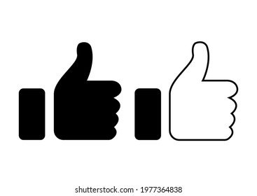 Fingers and hands icons. Vector graphics