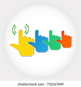 the fingers holding the connection between them