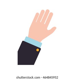 fingers human hand gesture icon. Isolated and flat illustration. Vector graphic