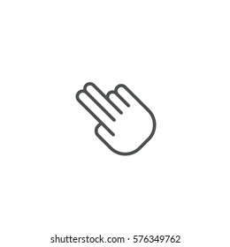 fingers icon. sign design