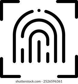 fingers icon. Thin Linear Style Design Isolated On White Background
