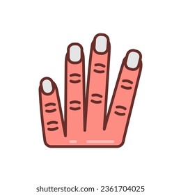 Fingers icon in vector. Illustration