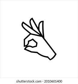 Fingers line icons design vector.