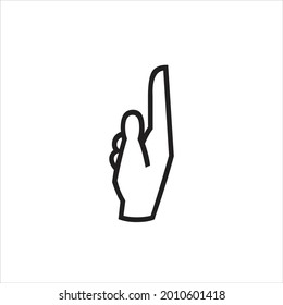 Fingers line icons design vector.