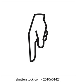 Fingers Line Icons Design Vektor.