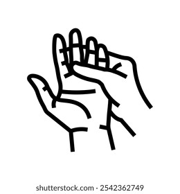 fingers massage therapy line icon vector. fingers massage therapy sign. isolated contour symbol black illustration