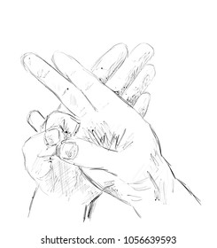 
fingers on the hands