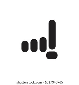 fingers pointing up symbol logo vector