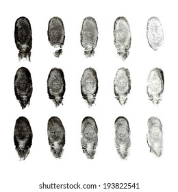 Fingers print on white background. Vector illustration.