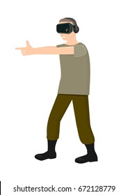 Fingers shooting in virtual reality