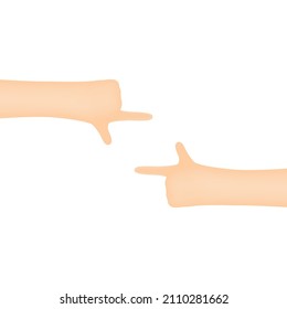 Fingers shows rectangle frame isolated illustration