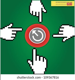 Fingers and sign on blackboard background,Vector