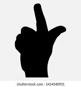 fingers symbol, vector on a white background