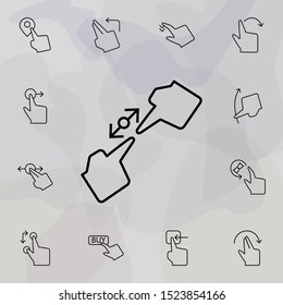 Fingers, touch, touch icon. Universal set of touch gesture for website design and development, app development