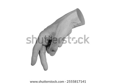 Fingers walking, stepping gesture, tickling isolated on white background. Halftone dotted retro style vector