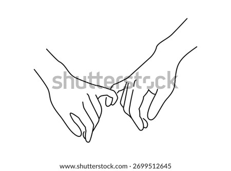 Fingertip touch line art. Simple fingertip touch illustration for social media, app and web design. Vector illustration