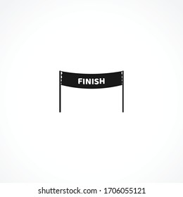 finish banner icon. finish icon isolated on white background for web and mobile