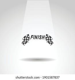 finish banner icon. finish vector icon, simple racing finish icon