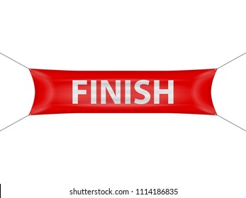 Finish Banner On A White Background.