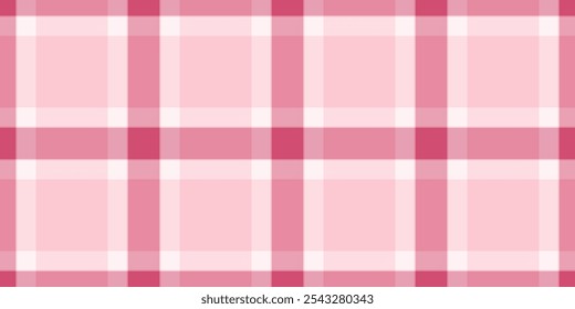 Finish check background plaid, serene textile pattern texture. Popular tartan vector fabric seamless in light and red colors palette.