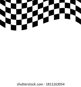 Finish checkered flag banner design for racing event. Vector illustration.