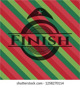 Finish chFinish christmas emblem background.ristmas style emblem.