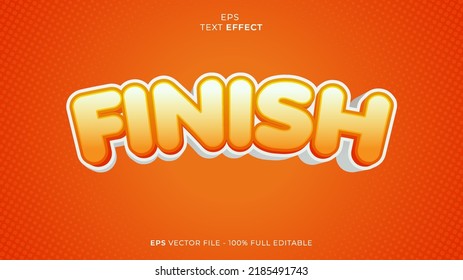 finish editable text effect font