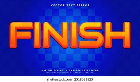 Finish editable text effect Template with Racing style