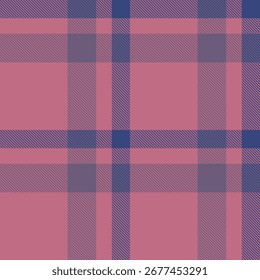 Finish fabric texture pattern, outfit tartan background vector. Purity textile seamless check plaid in red and pastel colors palette.
