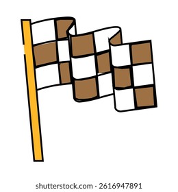 finish flag check mark line icon vector. finish flag check mark sign. isolated symbol illustration