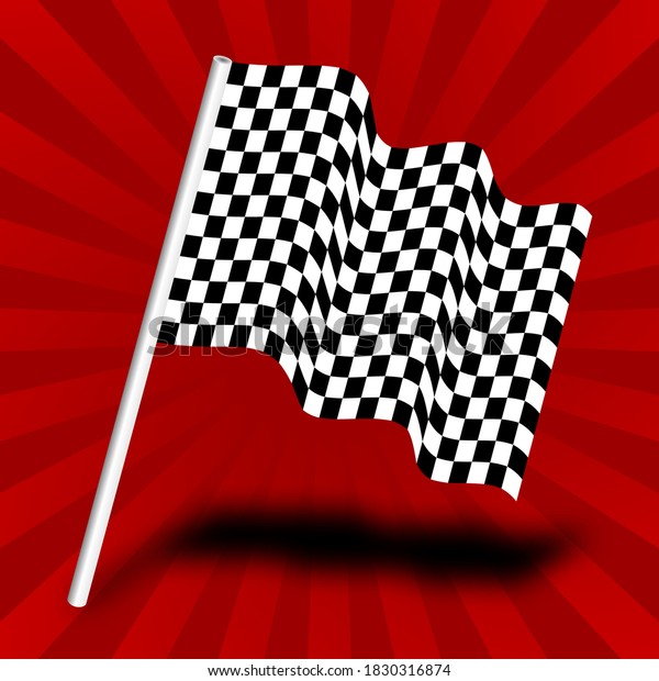 finish flag or checkered flag vector for racing design\
style 